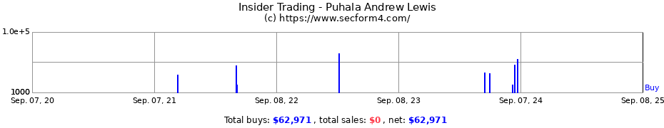 Insider Trading Transactions for Puhala Andrew Lewis