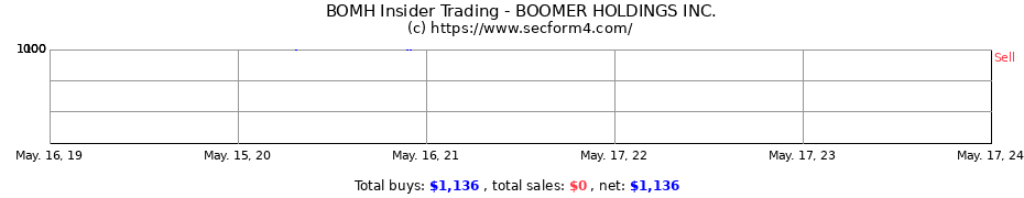 Insider Trading Transactions for BOOMER HOLDINGS INC.