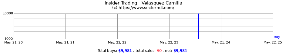 Insider Trading Transactions for Velasquez Camilla