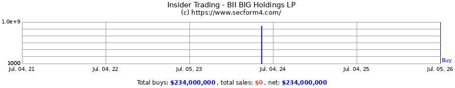 Insider Trading Transactions for BII BIG Holdings LP