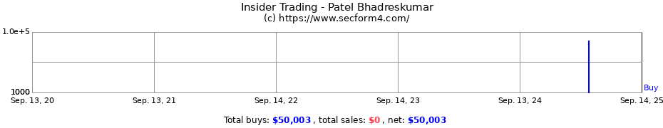 Insider Trading Transactions for Patel Bhadreskumar