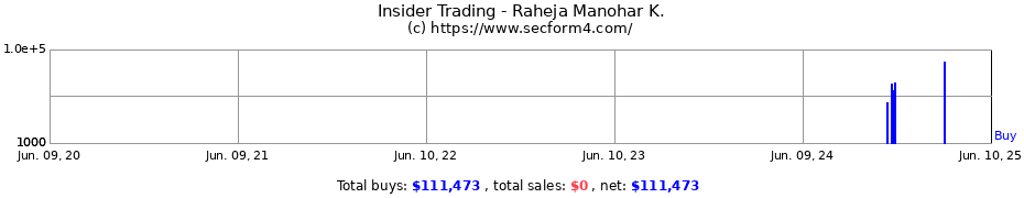 Insider Trading Transactions for Raheja Manohar K.